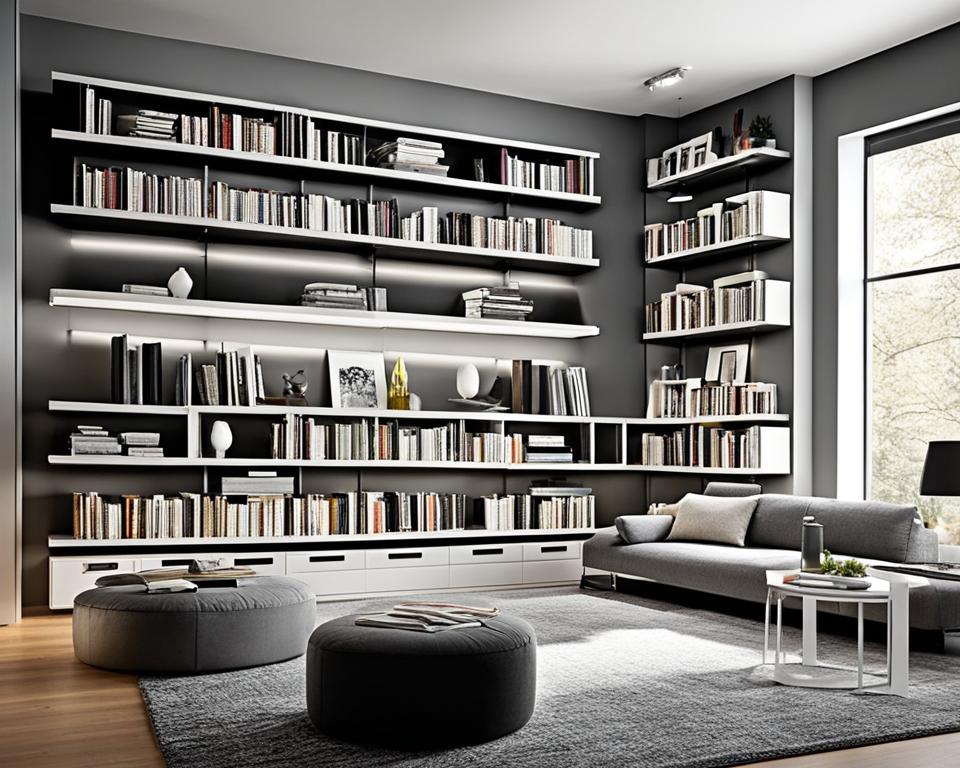 Modern Home Libraries with Shelving Units