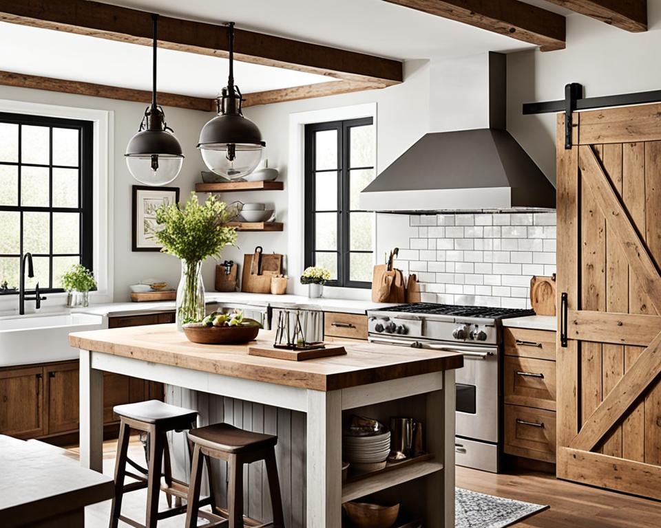 barn door cabinet accents