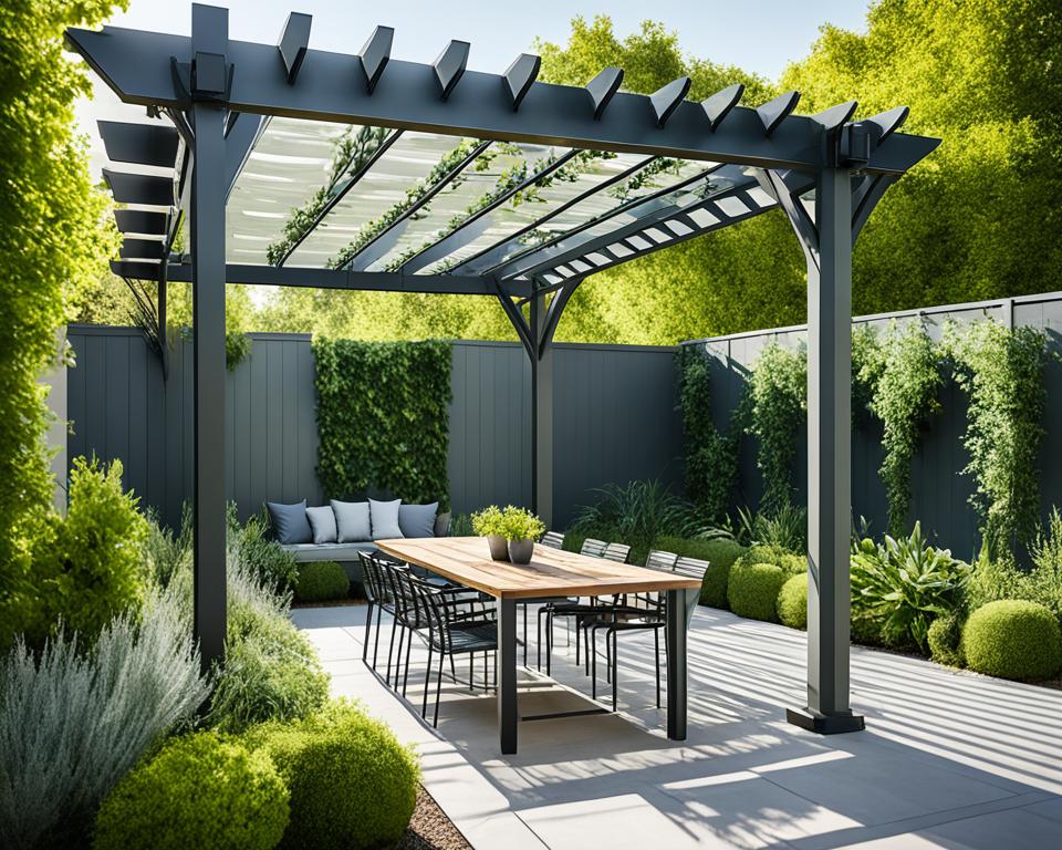 low-maintenance pergola shade solutions