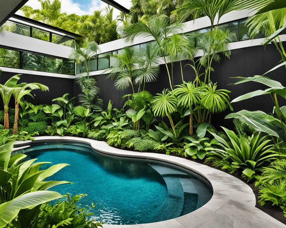 low-maintenance tropical landscaping